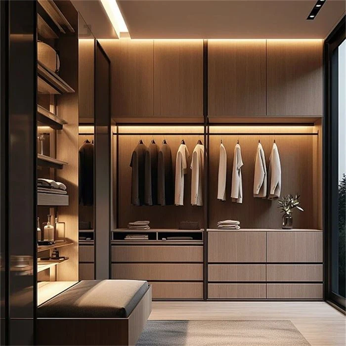 Modern Wooden Open Closet Solutions